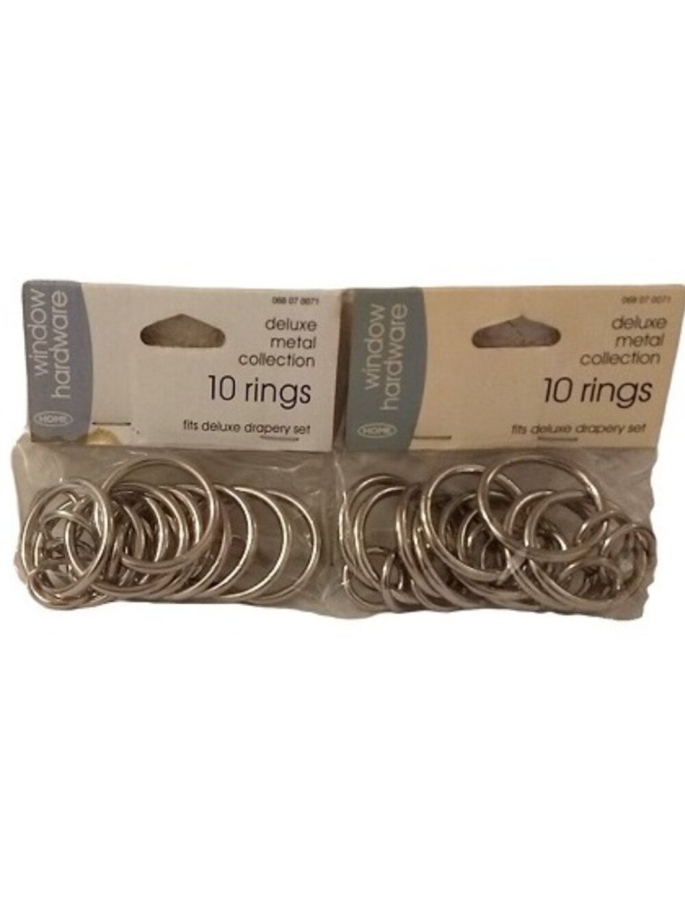 Button Tab Drapery Metal Rings 2 packs of 10 each